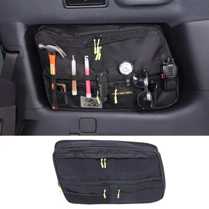 Heutamo Rear Side Window Storage Bag Compatible with Toyota Land Cruiser Prado250 J250 LC250 2024 2025 Trunk Storage Bag Organizer Accessories 1PcsRight Side