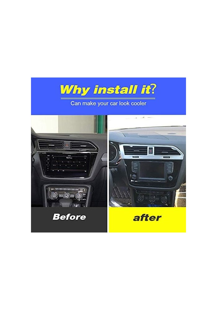 DEMULAX Carbon Fiber AC Vent Trim for VW Tiguan - Image 3