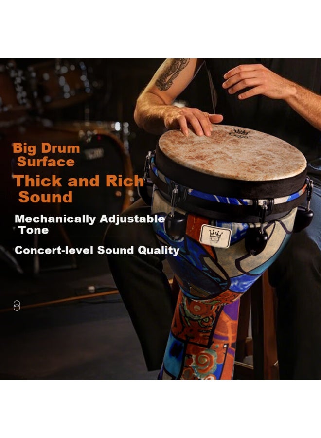 Cega African Drum, 10-inch Professional Performance-grade Adjustable Tuning Hand Drum, Percussion Instrument, Holiday Gift - Image 2