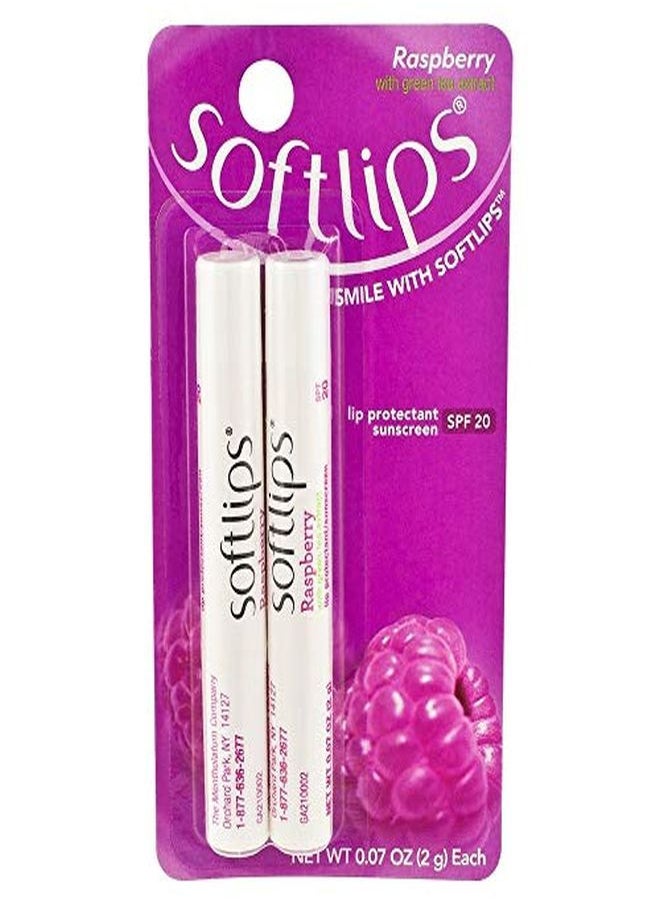 Softlips بلسم شفاه توت العليق مع واقي شمس SPF 20 عبوة 2 0045 عدد  - Image 1