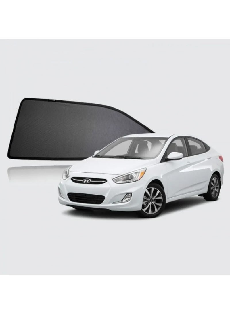 Hyundai Accent Window Sun Shades Compatible with 2011-2017 Models Mesh Heat Insulation Privacy Custom Fit - Image 1