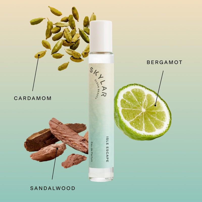 Skylar Isle Escape Eau de Parfum - Hypoallergenic & Clean Perfume for Women & Men, Vegan & Safe for Sensitive Skin - Fresh Perfume with Notes of Bergamot, Cardamom & Sandalwood - 10mL /0.33 Fl oz - Image 2