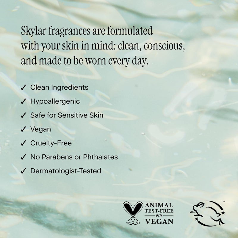 Skylar Isle Escape Eau de Parfum - Hypoallergenic & Clean Perfume for Women & Men, Vegan & Safe for Sensitive Skin - Fresh Perfume with Notes of Bergamot, Cardamom & Sandalwood - 10mL /0.33 Fl oz - Image 5