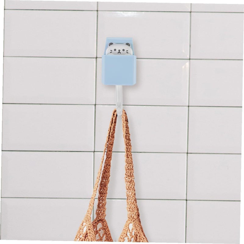Adhesive Wall Hooks 4Pcs No Drill Strong Cat Design Storage For Keys Coats Bathroom Kitchen - Image 5