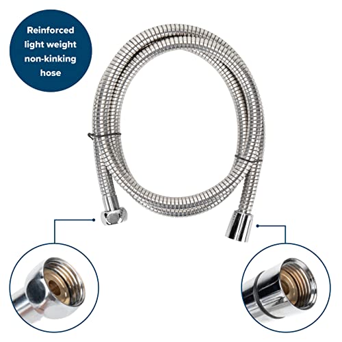 Camco 43713 RV Shower Head Kit with On/Off Switch and 60" Flexible Shower Hose (Chrome) - Image 4