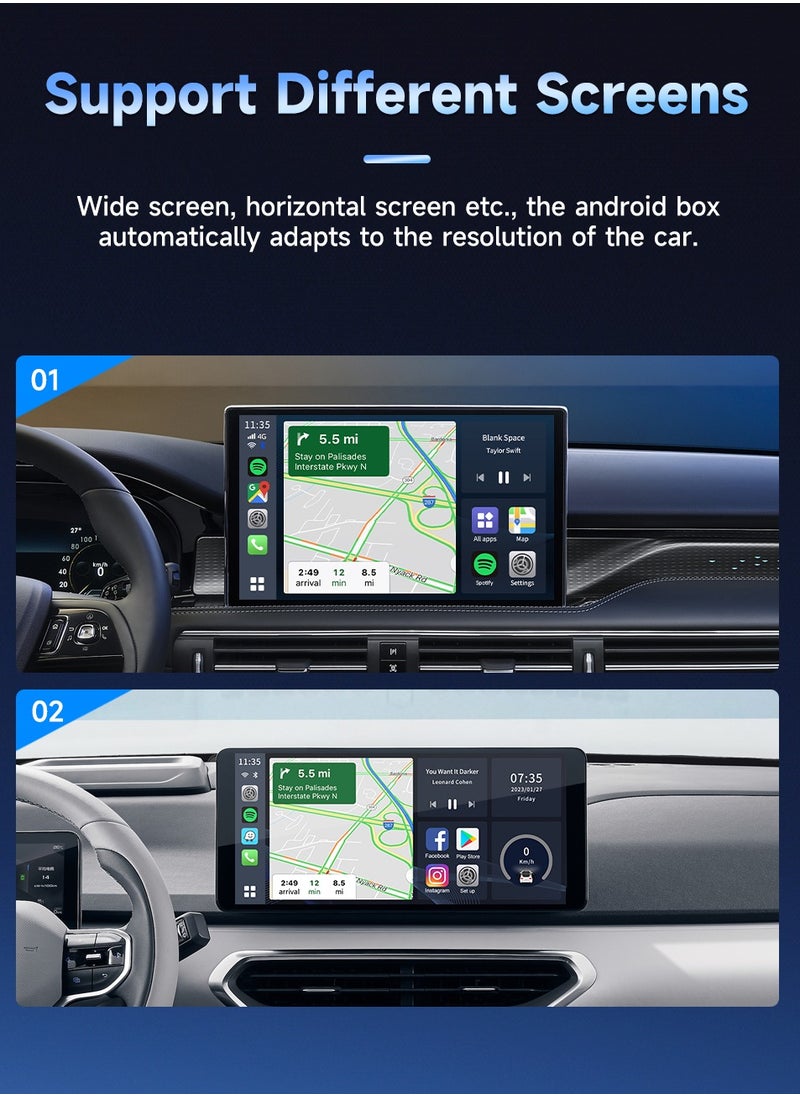 UHD HDMI Output Android 13 CarPlay AIBox SDM660 Wireless CarPlay Android Auto Netflix Youtube Car Intelligent Systems