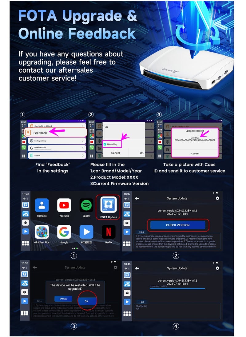 UHD HDMI Output Android 13 CarPlay AIBox SDM660 Wireless CarPlay Android Auto Netflix Youtube Car Intelligent Systems
