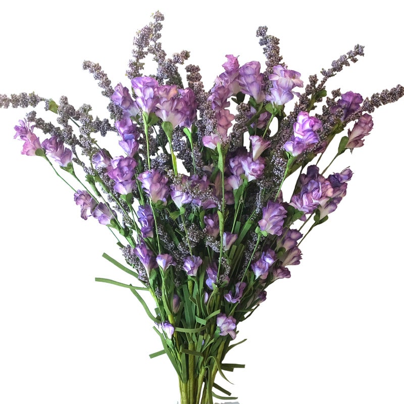 TEMPUS 10Pcs Artificial Flower Bulk Spring/Summer Flowers Wedding Party Vase Bouquet Floral Arrangement Home Decor Indoor Decor(Purple) - Image 1