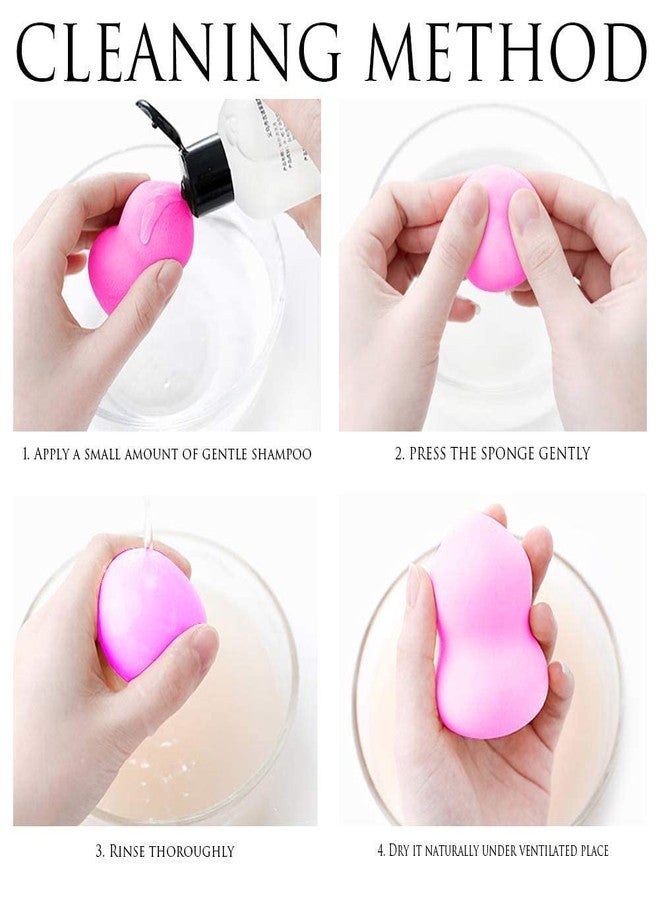 SQUICKLE 6 IN 1 Makeup Sponge Set//6pcs Soft Makeup Sponge//Cotton Pad Applicator Foundation Makeup Blender & Powder Buff Sponge//Cosmetic Puff For Women's Girls And Bridal(Multi color) - Image 5