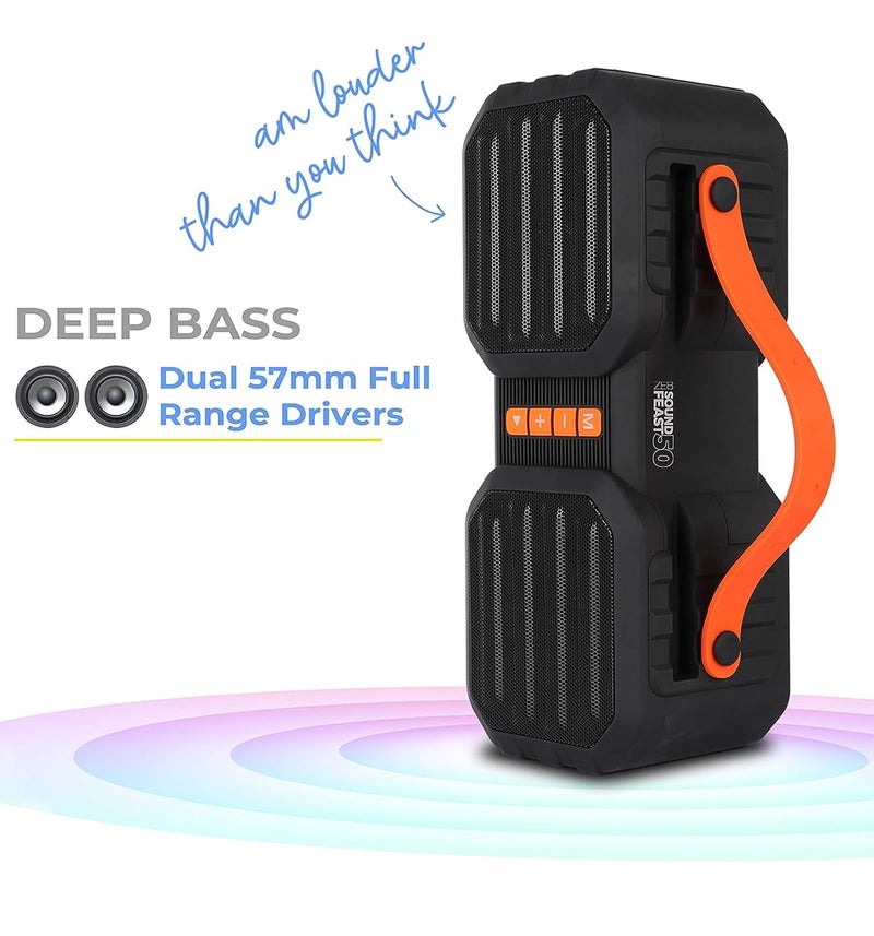 ZEBRONICS Sound Feast 50, 14 W Portable Speaker Supporting Bluetooth, Pendrive Slot, mSD Card, Call Function (Black) - Image 2