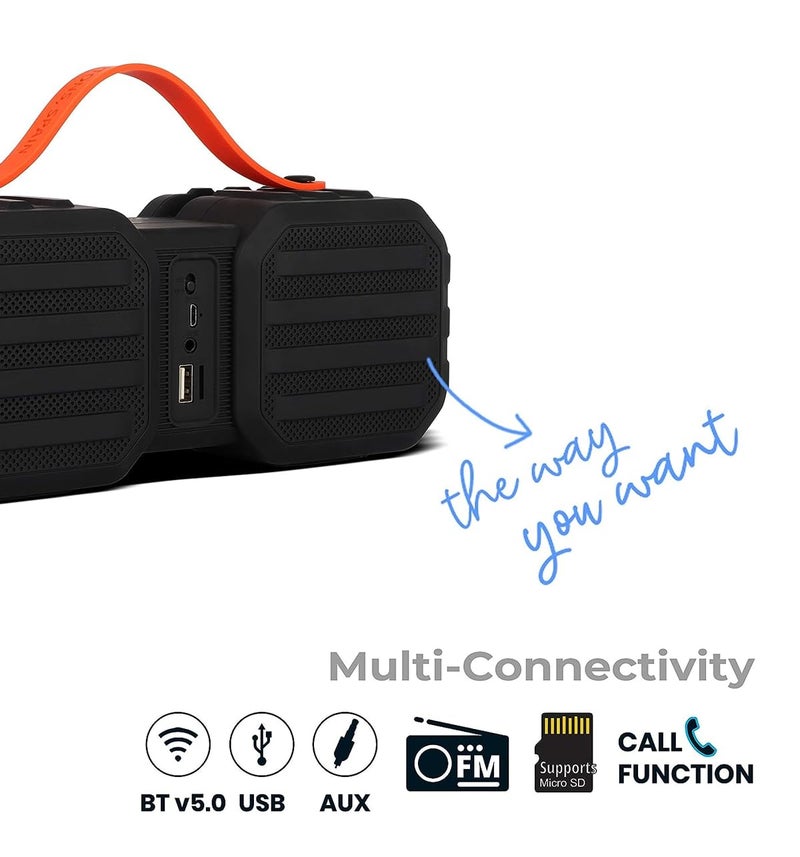 ZEBRONICS Sound Feast 50, 14 W Portable Speaker Supporting Bluetooth, Pendrive Slot, mSD Card, Call Function (Black) - Image 4