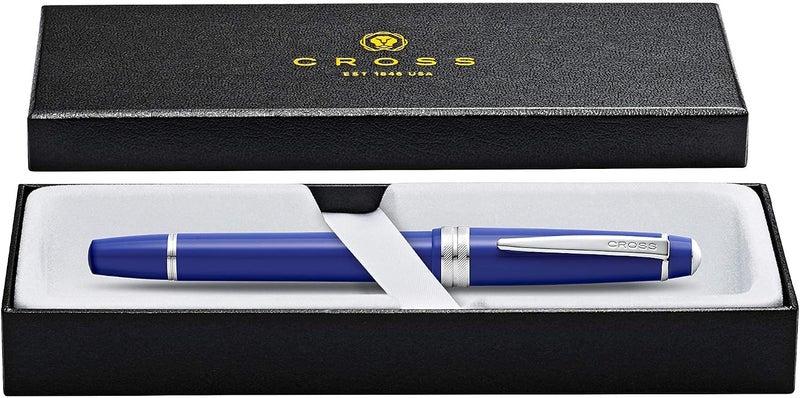 Cross Bailey Light Polished Resin Refillable Fountain Pen with Fine Nib - Blue - Image 4