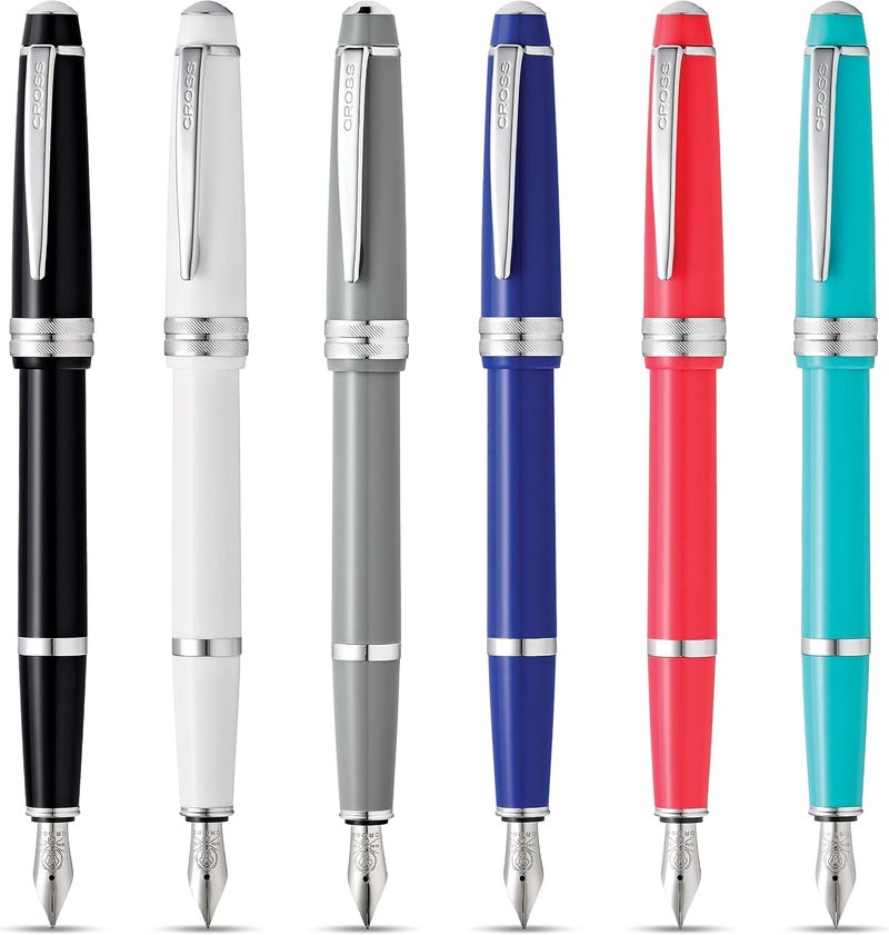 Cross Bailey Light Polished Resin Refillable Fountain Pen with Fine Nib - Blue - Image 3