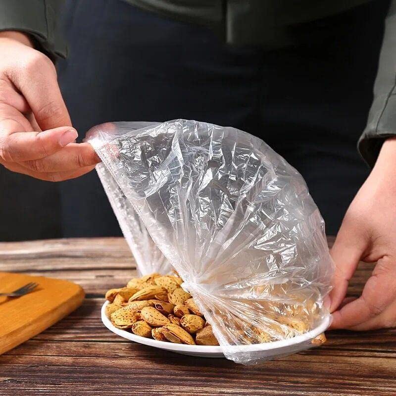 Newvent Newvent® Disposable Food Cover | 100Pcs Reusable Elastic Food Storage Plastic Covers | Fresh Kipping Bag | Universal Kitchen Wrap Sealing Caps | Bowls Elastic Plate Covers - Image 2