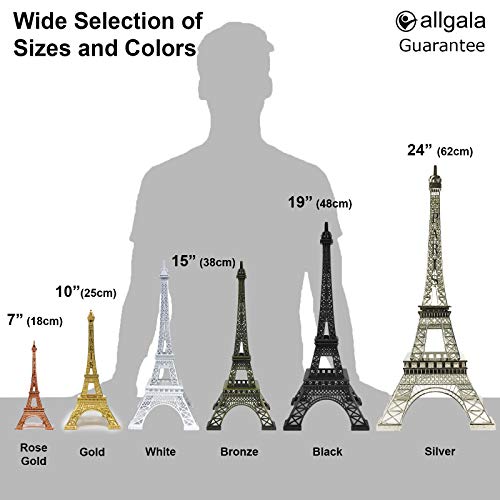 allgala 19 Inch 48CM Eiffel Tower Statue Decor Alloy Metal-White (EF19-86191) - Image 4