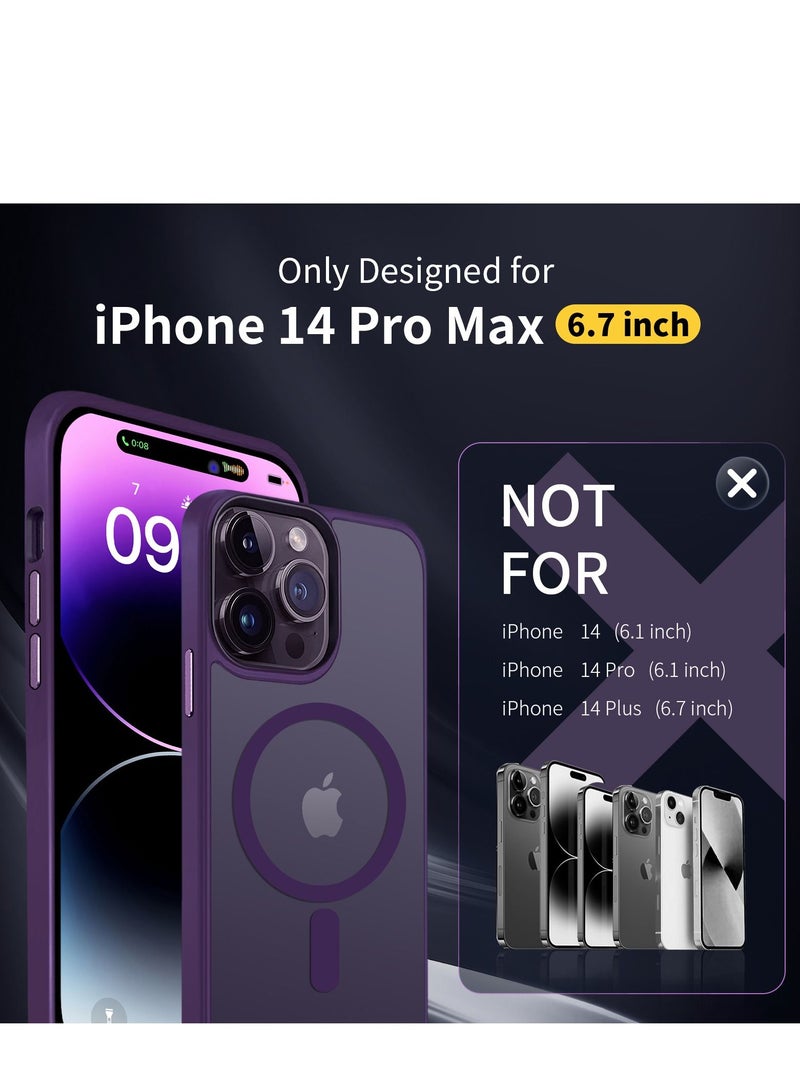 TEAM LUXURY INFOSUN iPhone 14 Pro Max Case Cover Compatible with Magsafe Magnetic Designed Shockproof Case Translucent Matte Protective Cover Back Hard Cases with Magnet for iPhone 14 Pro Max Case  - Image 2