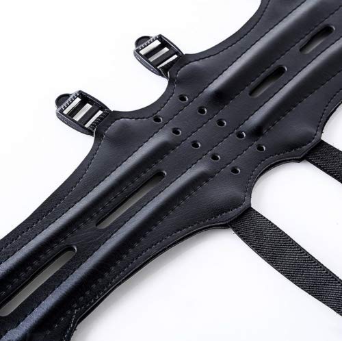 e5e10 Archery Leather Arm Guard Long 4 Straps Forearm Protective Gear Hunting Arrow Bow (1PCS) - Image 5