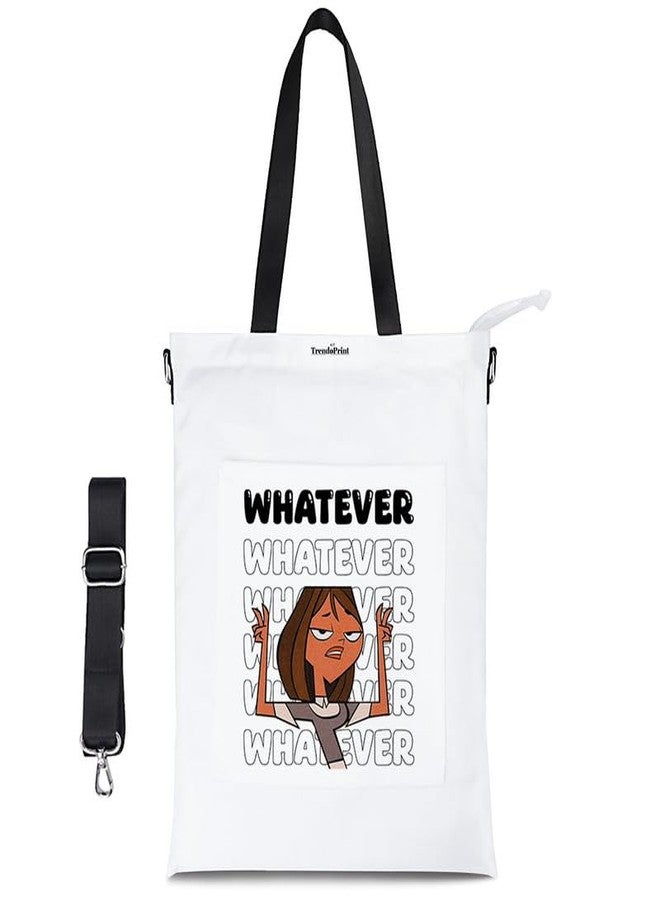 TrendoPrint Women's Girls Cross Body Sling Bag with Extra Front Pocket, College Bag for Girls, 100% Organic Cotton Tote Bag for Shopping, Travel & Beach (SBWT44) - Image 2