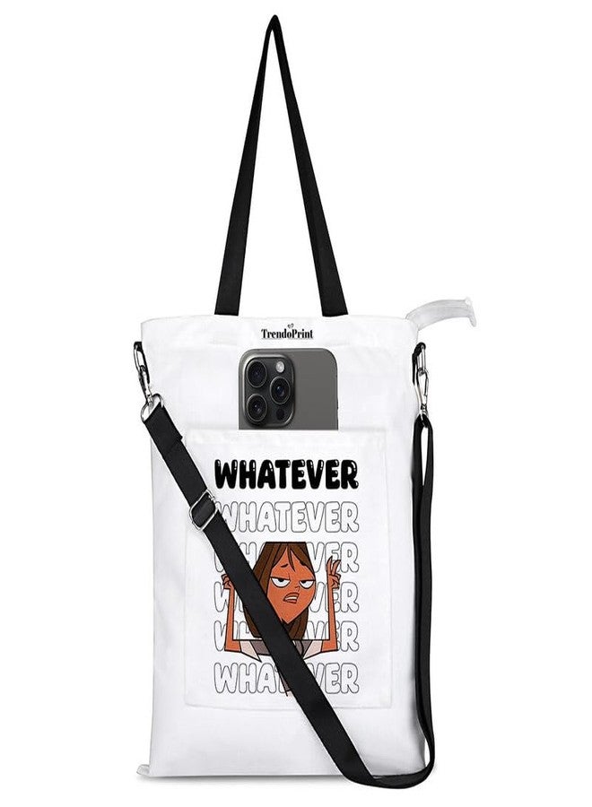 TrendoPrint Women's Girls Cross Body Sling Bag with Extra Front Pocket, College Bag for Girls, 100% Organic Cotton Tote Bag for Shopping, Travel & Beach (SBWT44) - Image 1