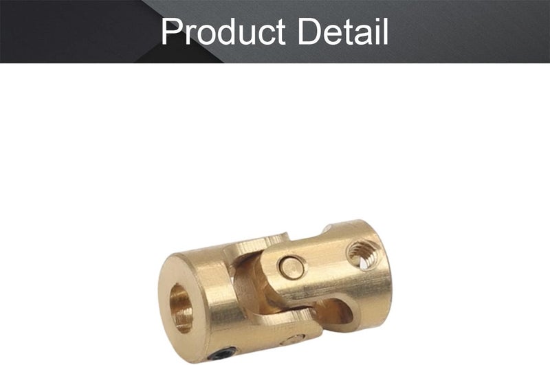 Fielect 5pcs 3mm to 3mm Inner Dia Rotatable Universal Steering Shaft U Joint Coupler L13 x D7 - Image 5