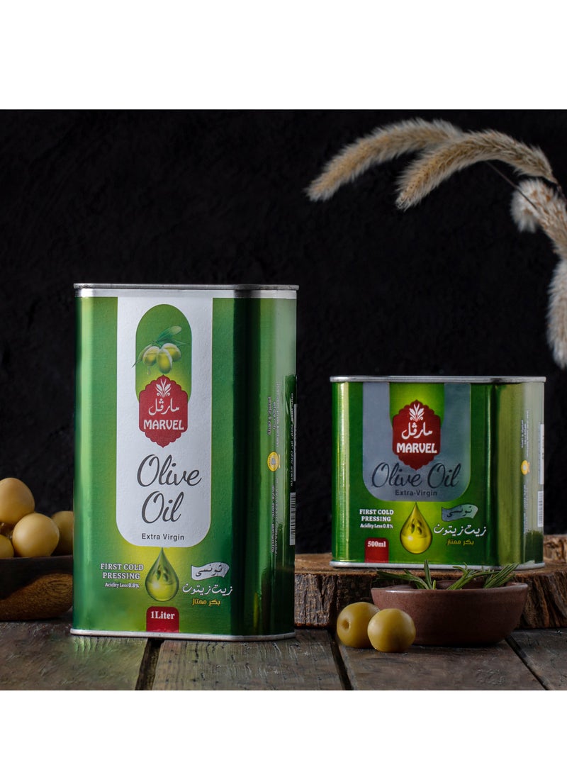 MARVEL - Tunisian Extra Virgin Olive Oil 500ml Tins - Image 1
