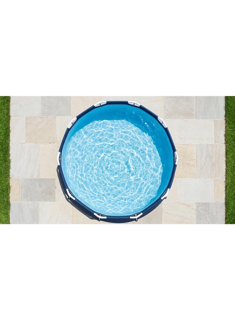بست واي مسبح بست واي دائري ستيل برو عالي الجودة – مقاس 3.05 متر × 76 سم – تصميم قوي بإطار معدني مقاوم للصدأ وسهل التركيب – مثالي للحدائق والاستراحات والأجواء الصيفية الممتعة - Image 2