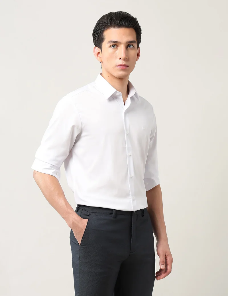 Arrow White Manhattan Slim Fit Shirt for Men | Best Price UAE