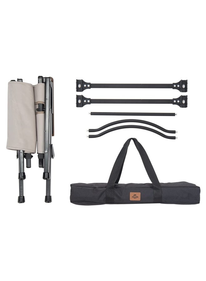Naturehike Outdoor Aluminum Alloy Foldable Chair | Lightweight Plastic, High Weight Capacity, Easy Transport | Portable Design, Ideal For Camping | Beige - Image 2