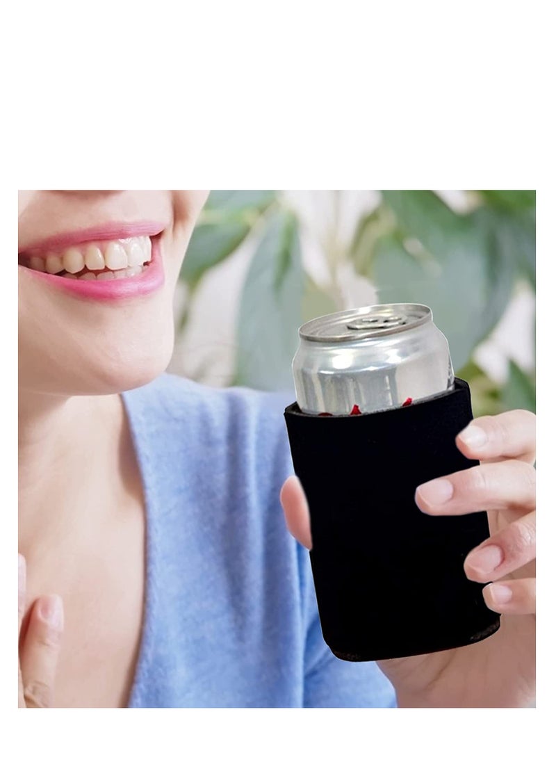 SYOSI - Can Sleeves, Insulated Beer Can Cooler Sleeve Covers, for Soda Cans Beer Bottles, Collapsible Reusable Drink Coke Sleeve Covers for Home Office Bar Birthday Weddings Party Favors - Image 1