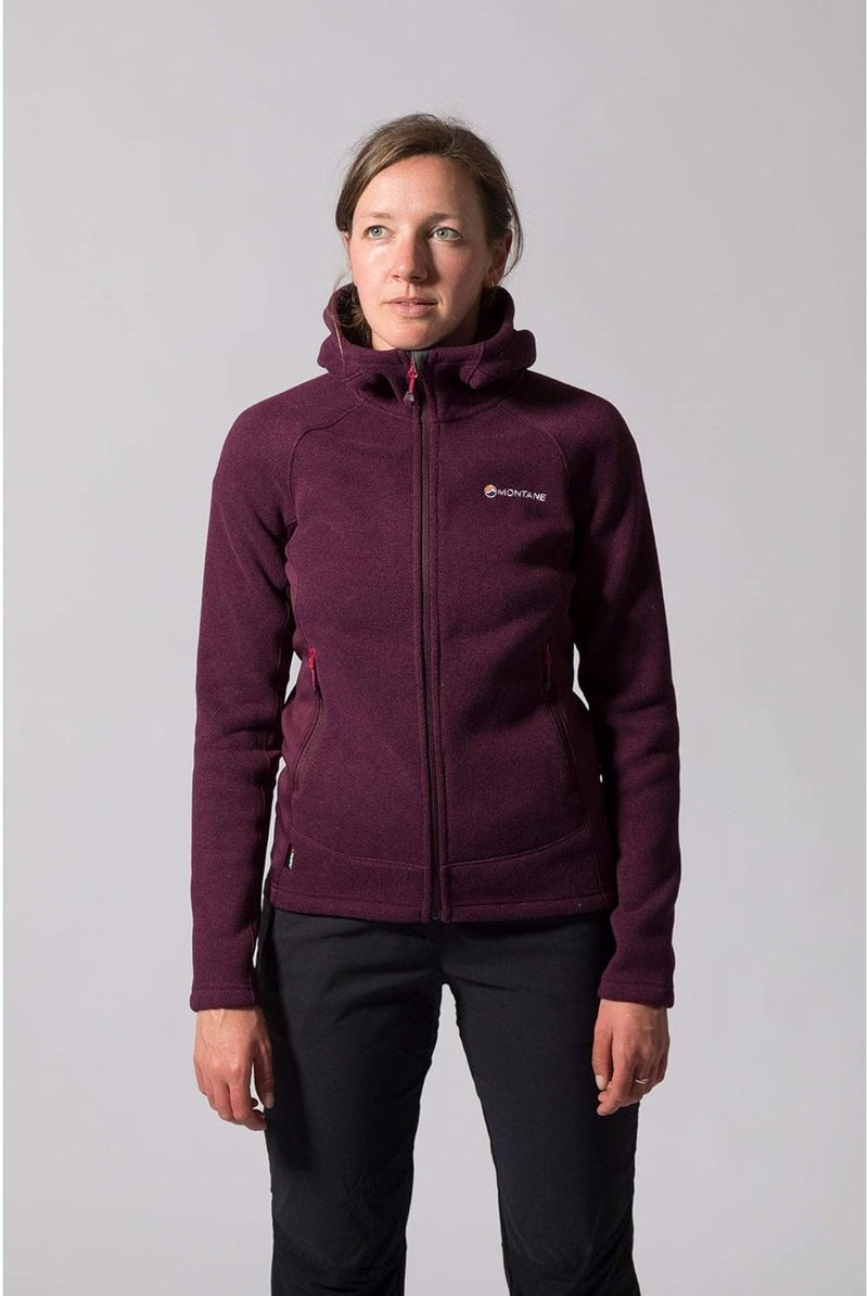 Montane Women's Neutron Hoodie - Lightweight Fleece Jacket in Saskatoon Berry - Image 2
