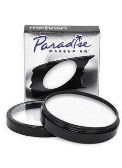 mehron Mehron Makeup Paradise Makeup AQ Pro Size | Stage & Screen, Face & Body Painting, Special FX, Beauty, Cosplay, and Halloween | Water Activated Face Paint & Body Paint 1.4 oz (40 g) (White)  - Image 1