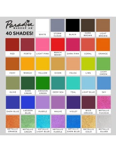 mehron Mehron Makeup Paradise Makeup AQ Pro Size | Stage & Screen, Face & Body Painting, Special FX, Beauty, Cosplay, and Halloween | Water Activated Face Paint & Body Paint 1.4 oz (40 g) (White)  - Image 3