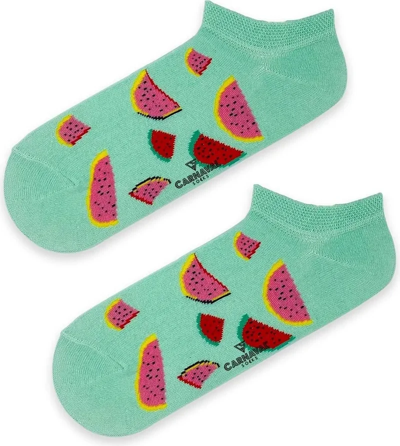 Carnaval Socks Booties Watermelon Patterned Colorful Socks