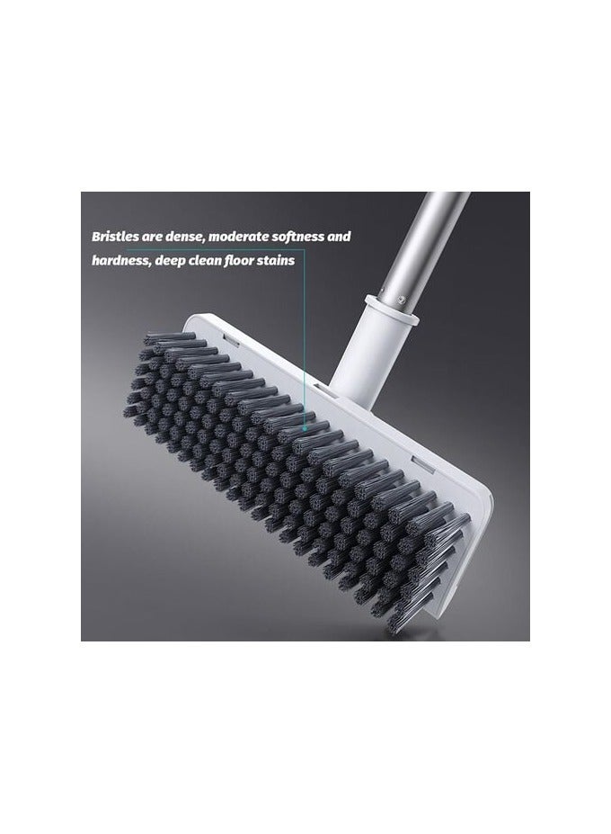 Broom and Dustpan Set with Floor Brush 3 in 1 Household Cleaning Kit with 180 Degree Rotating Broom Head Self Cleaning Dustpan Teeth Upright Storage for Home Kitchen Bathroom Office Living Room - Image 4