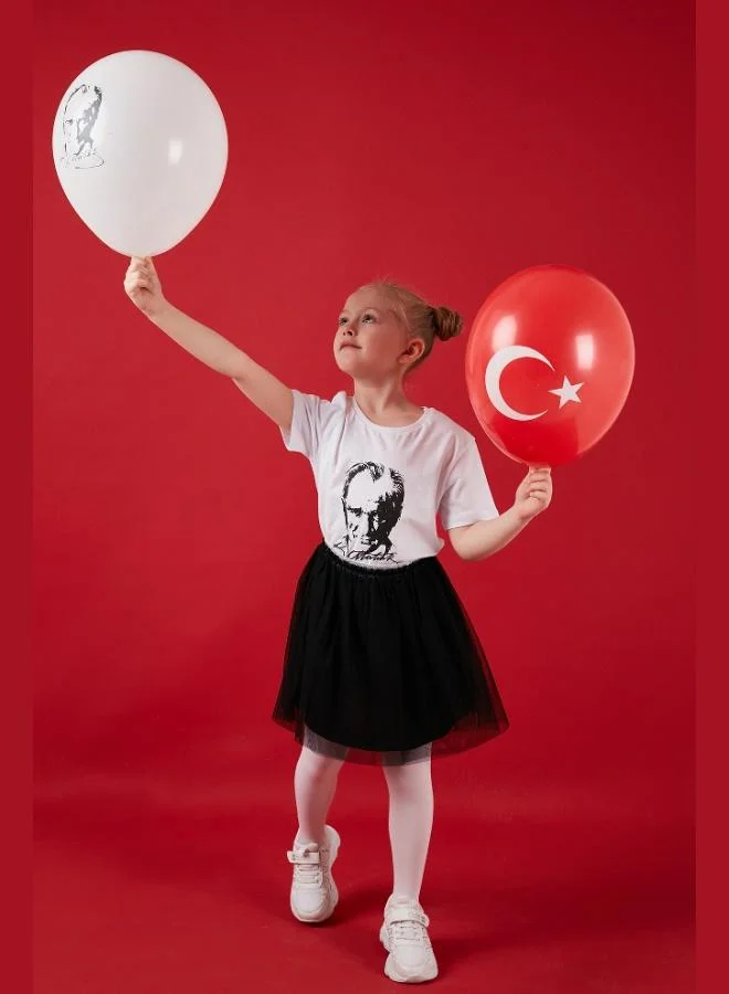 Lela Lela Atatürk Printed Tutu Skirt 23 April 19 May 29 October 10 November Show Girl Child Suit SET 6212022