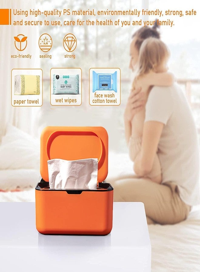 Sakar 2 pcs Tissue Box Wet Wipe Case Holder with Lid | Refillable Dispenser for Home, Office, Cafe Reusable Storage Organizer Keeps Wipes Fresh & Clean - Image 5