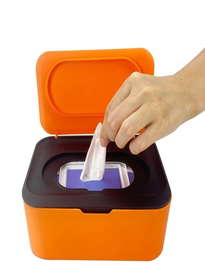 Sakar 2 pcs Tissue Box Wet Wipe Case Holder with Lid | Refillable Dispenser for Home, Office, Cafe Reusable Storage Organizer Keeps Wipes Fresh & Clean - Image 2