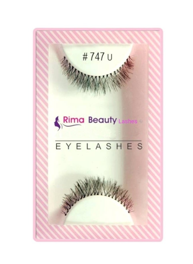 Rima Beauty Lashes - Human HAIR Black # 747 U - Image 1