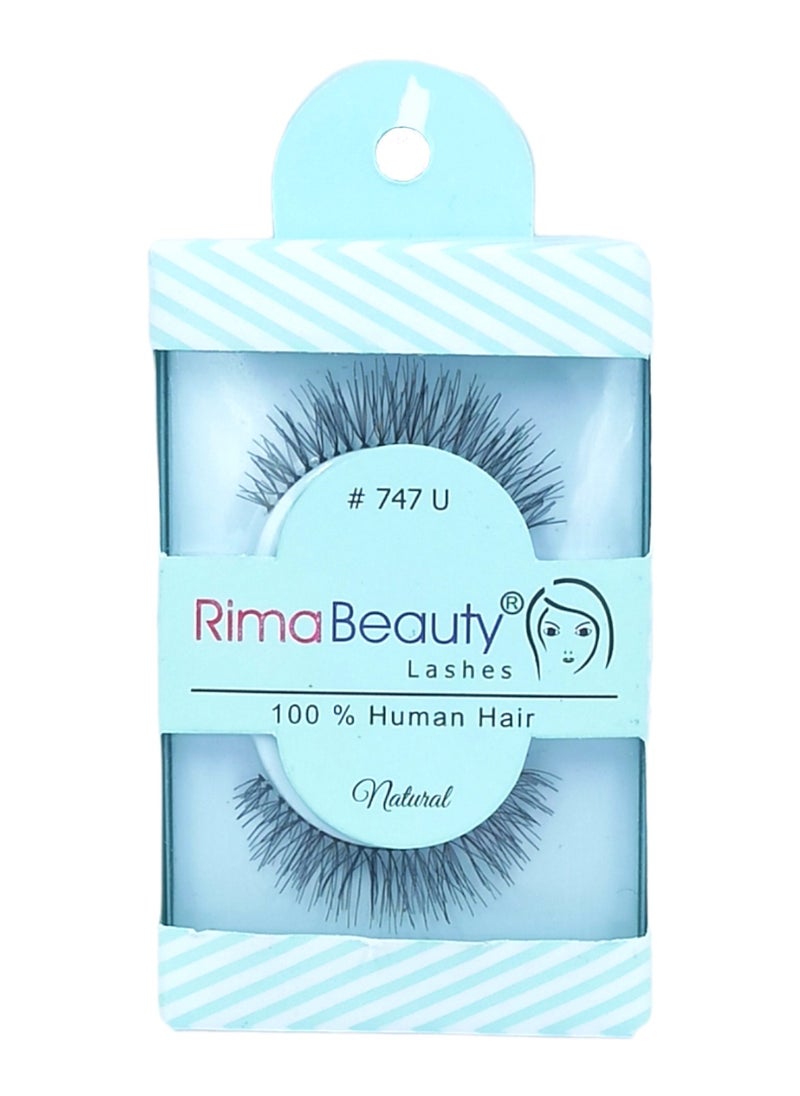 Rima Beauty Lashes - Human HAIR Black # 747 U - Image 1