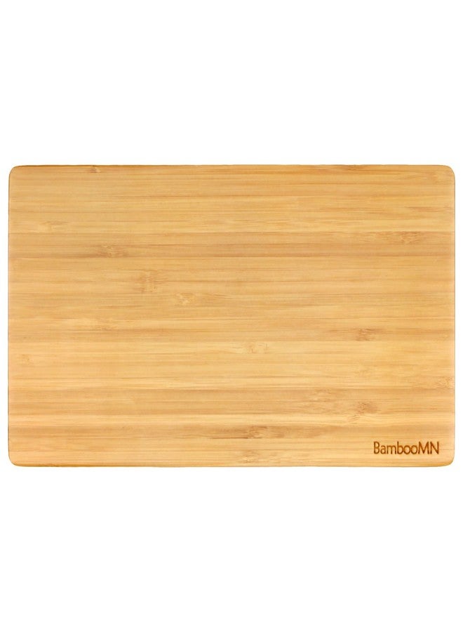 BambooMN Organic Bamboo Serving Tray, Vanity, Tea Serving, Appetizers, Snacks, Charcuterie Board - Rounded Edges, 11"x5.5"x0.6" - 1 Tray - Image 2