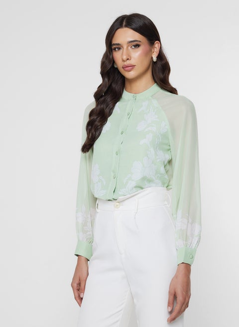 قميص بطبعة زهور