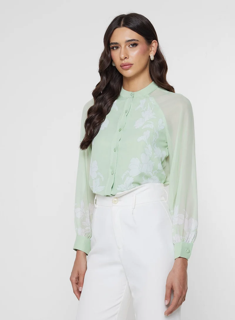 ايلا قميص بطبعة زهور