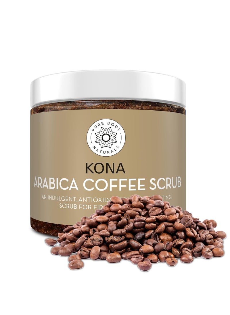 PURE BODY NATURALS Pure Body Naturals Arabica Coffee Body Scrub Exfoliator - Loaded with Caffeine for Cellulite and Stretch Marks | Exfoliating Skin on Face, Hand, Foot, Butt - Coffee Scrub for Women, 12 Ounce  - Image 1