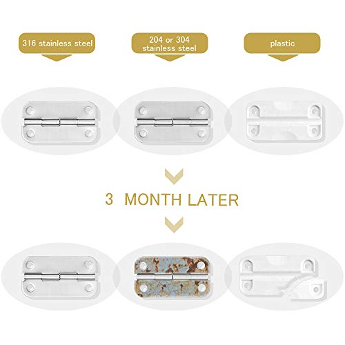 Radezon Stainless Steel Cooler Hinges Replacement for Igloo Style Ice Chests,316 Stainless Steel (3 PCS Cooler Hinges) - Image 3