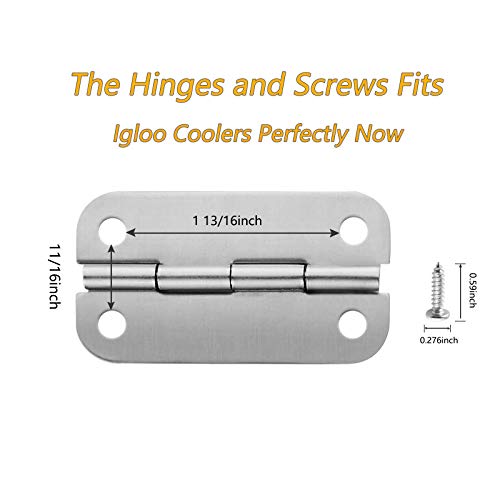 Radezon Stainless Steel Cooler Hinges Replacement for Igloo Style Ice Chests,316 Stainless Steel (3 PCS Cooler Hinges) - Image 2