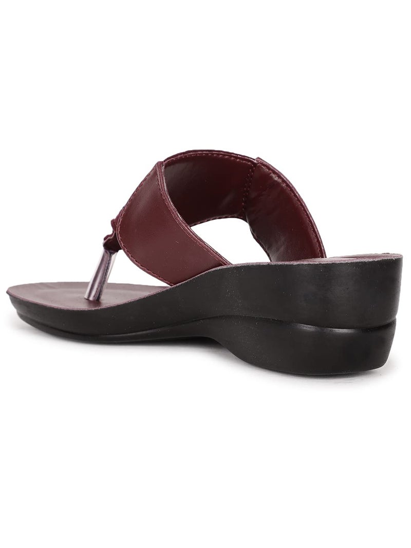Bata Women's SAMBA TH Fashion Slipper's RED - 6 UK (5715023) - Image 3