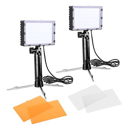 EMART EMART Emart 60 LED Continuous Portable Photography Lighting Kit for Table Top Photo Video Studio Light Lamp with Color - Image 1