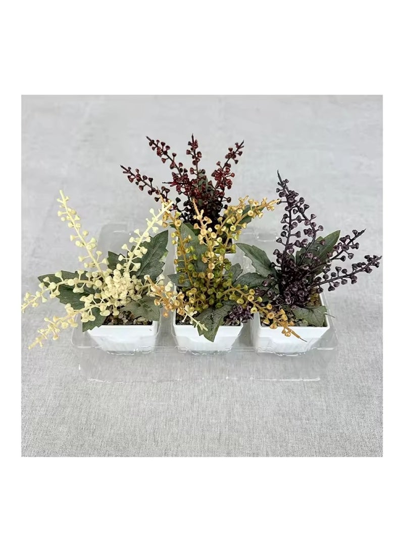 Huitich 6-String Plastic Artificial Mini Bonsai Champagne  - Image 3