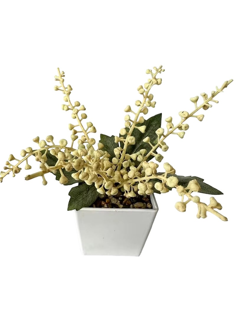 Huitich 6-String Plastic Artificial Mini Bonsai Champagne  - Image 1