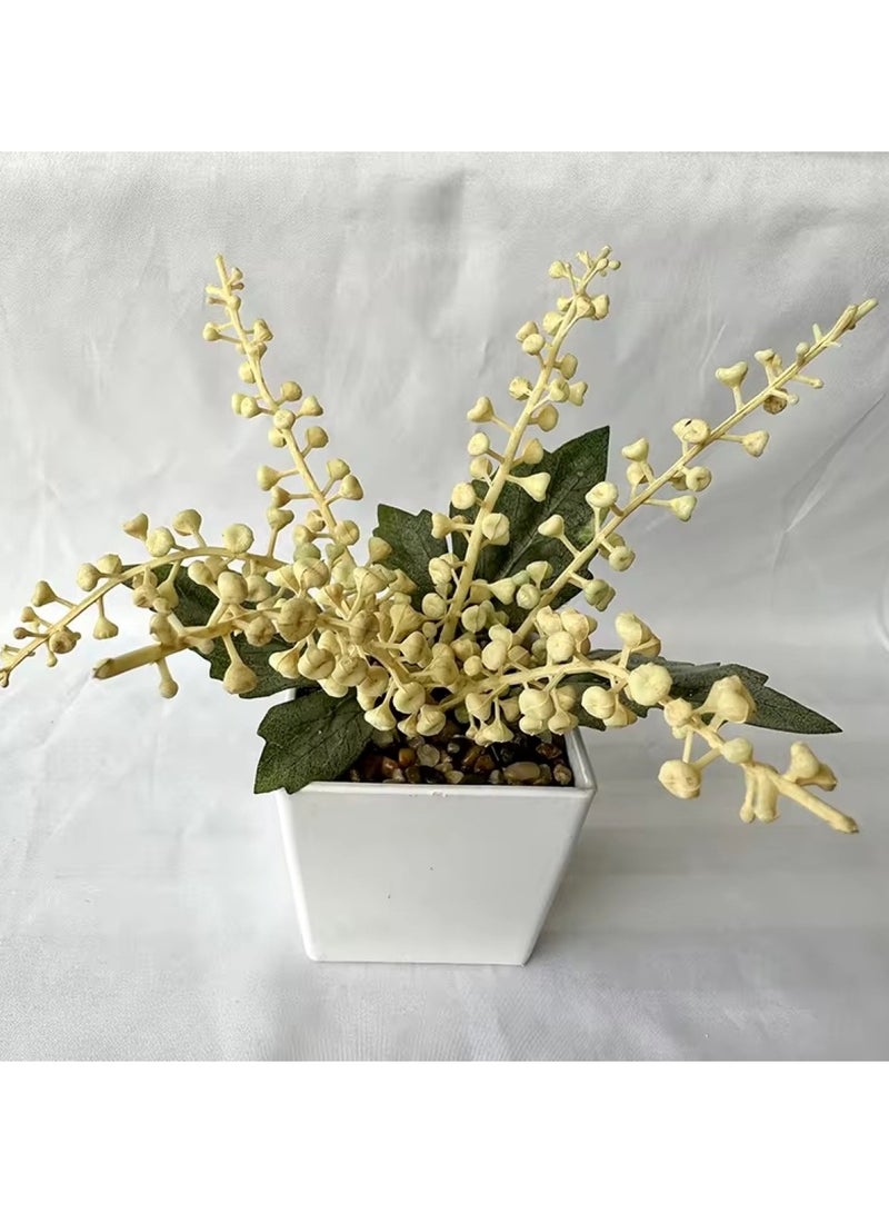 Huitich 6-String Plastic Artificial Mini Bonsai Champagne  - Image 4